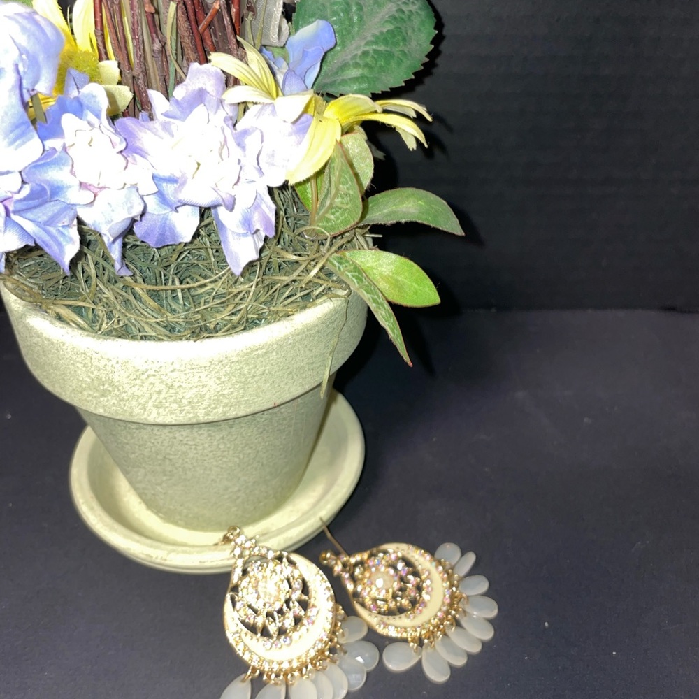 Elegant Gold and Silver Earrings